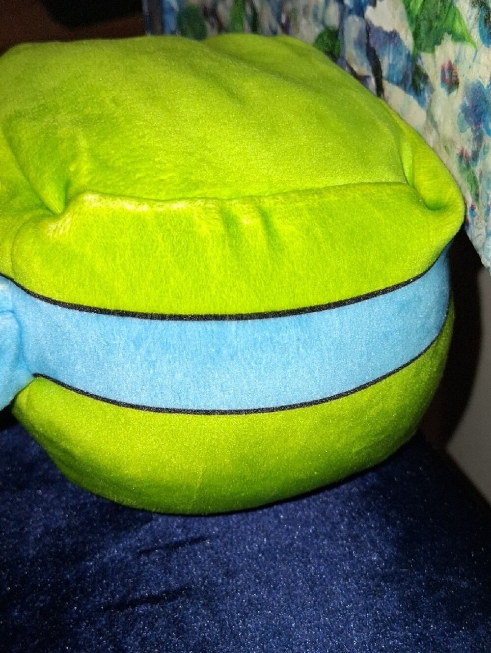 TNMT Leonardo Kids Plush Character- Lime Green with Blue Mask - Picture 4 of 8